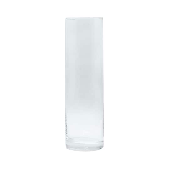 8 Pack: 12" Clear Glass Cylinder Vase by Ashland®